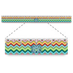 Retro Chevron Monogram Plastic Ruler - 12"