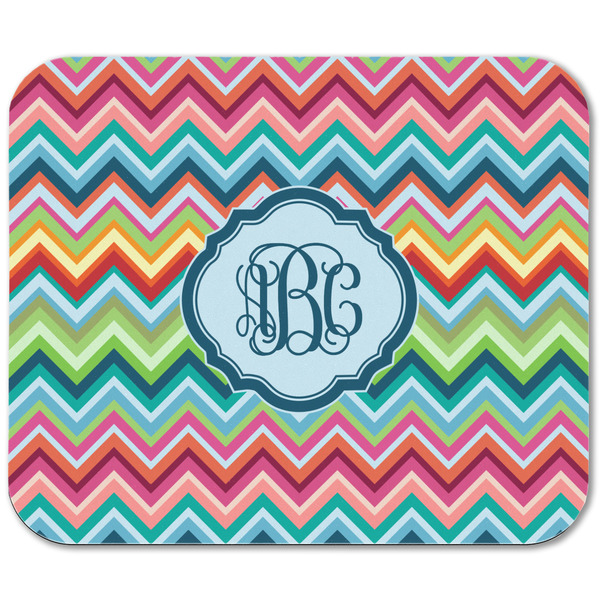 Retro Chevron Monogram Rectangular Mouse Pad - APPROVAL