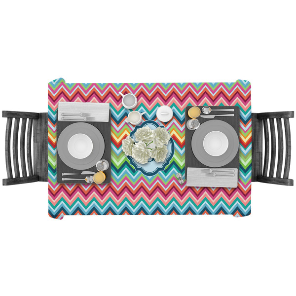 Retro Chevron Monogram Rectangular Tablecloths - LIFESTYLE