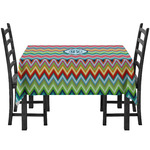 Retro Chevron Monogram Tablecloth (Personalized)