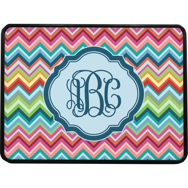 Retro Chevron Monogram Rectangular Trailer Hitch Cover (Personalized)