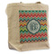 Retro Chevron Monogram Reusable Cotton Grocery Bag