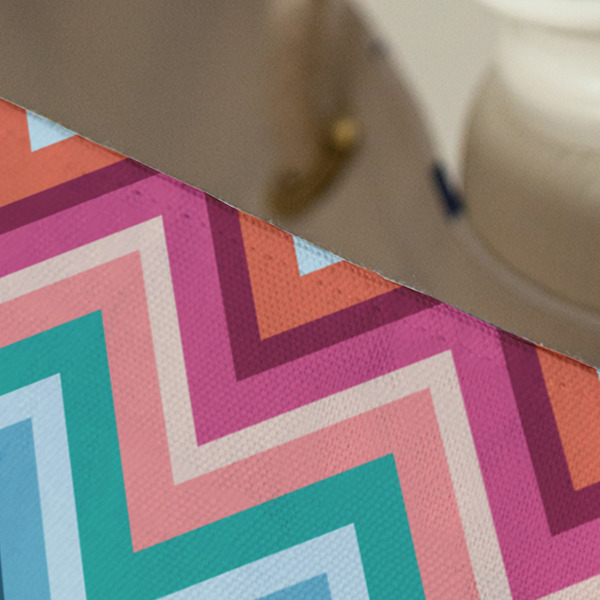 Retro Chevron Monogram Large Rope Tote - Close Up View