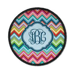Retro Chevron Monogram Iron On Round Patch