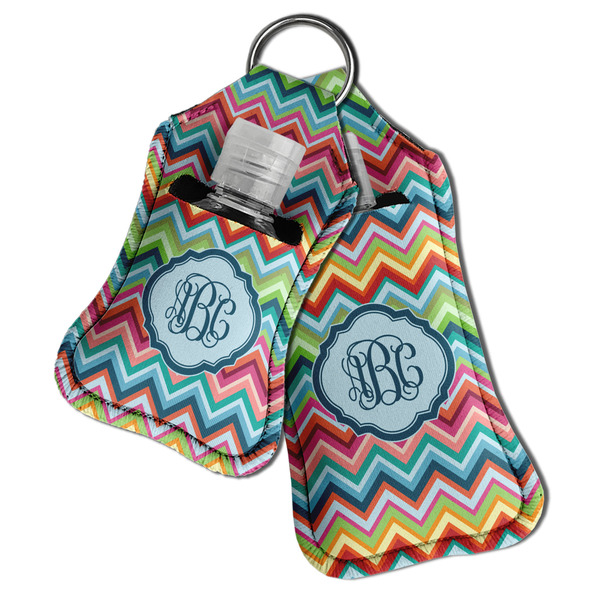 Retro Chevron Monogram Sanitizer Holder Keychain - Both in Case (PARENT)