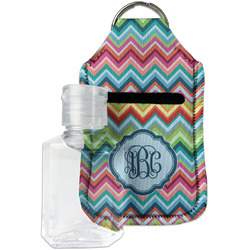 Retro Chevron Monogram Hand Sanitizer & Keychain Holder