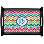 Retro Chevron Monogram Wooden Tray