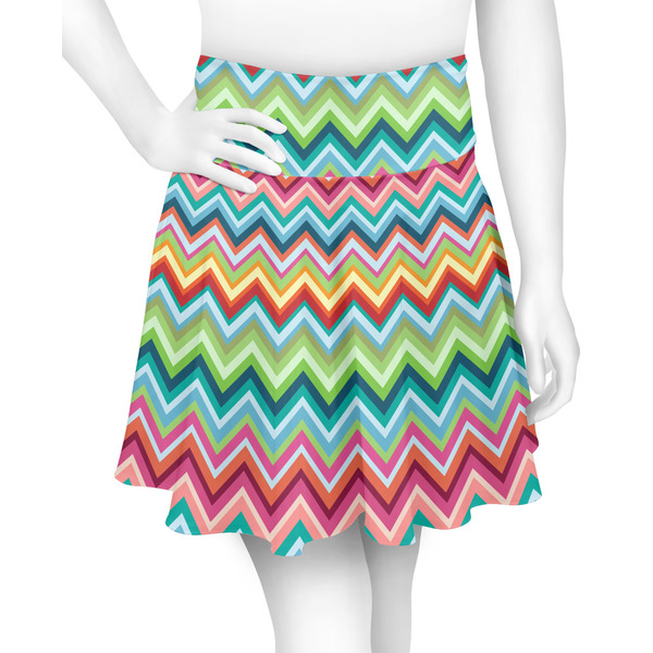 Custom Retro Chevron Monogram Skater Skirt - Large