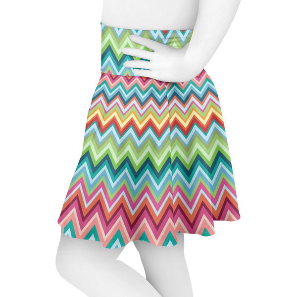 Retro Chevron Monogram Skater Skirt - Side