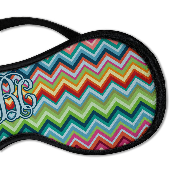 Retro Chevron Monogram Sleeping Eye Mask - DETAIL Large
