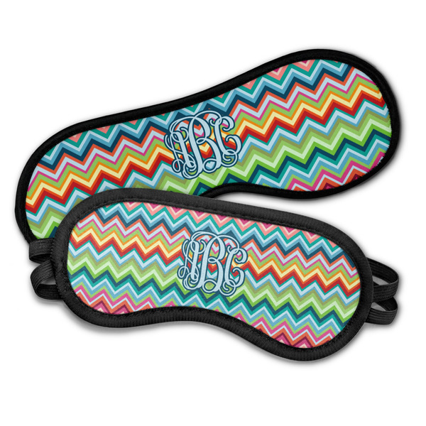 Retro Chevron Monogram Sleeping Eye Masks - PARENT