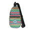 Retro Chevron Monogram Sling Bag