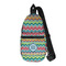 Retro Chevron Monogram Sling Bag