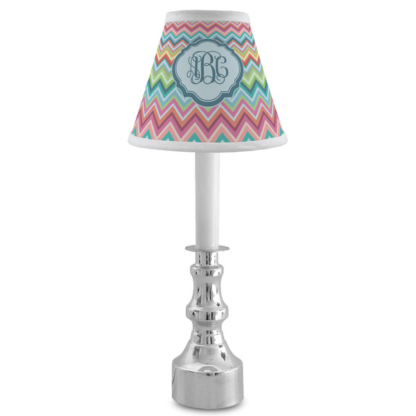 Retro Chevron Monogram Small Chandelier Lamp - LIFESTYLE (on candle stick)