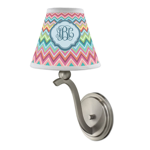 Retro Chevron Monogram Small Chandelier Lamp - LIFESTYLE (on wall lamp)