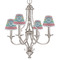 Retro Chevron Monogram Small Chandelier Shade - LIFESTYLE (on chandelier)