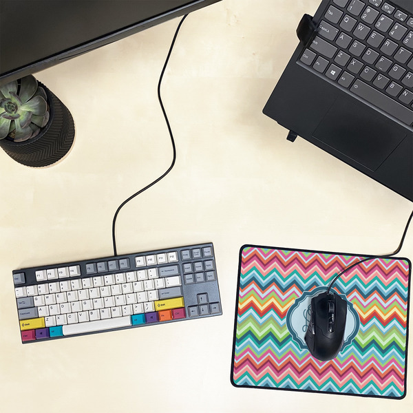 Retro Chevron Monogram Small Gaming Mats - LIFESTYLE