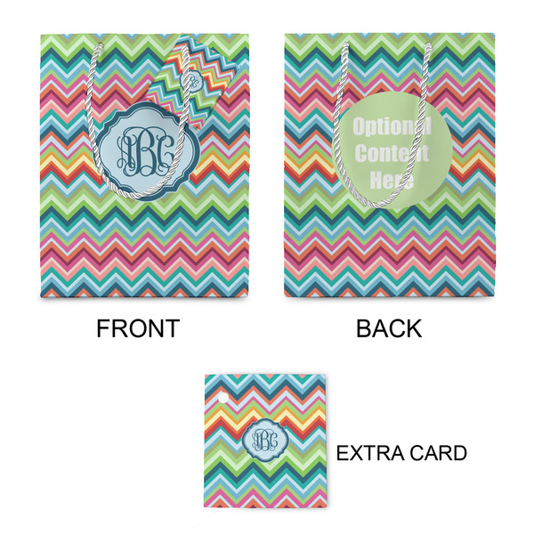 Retro Chevron Monogram Small Gift Bag - Approval