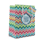 Retro Chevron Monogram Small Gift Bag