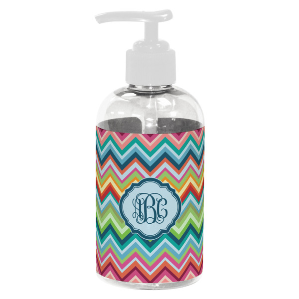 Retro Chevron Monogram Small Liquid Dispenser (8 oz) - White