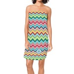 Retro Chevron Monogram Spa / Bath Wrap (Personalized)