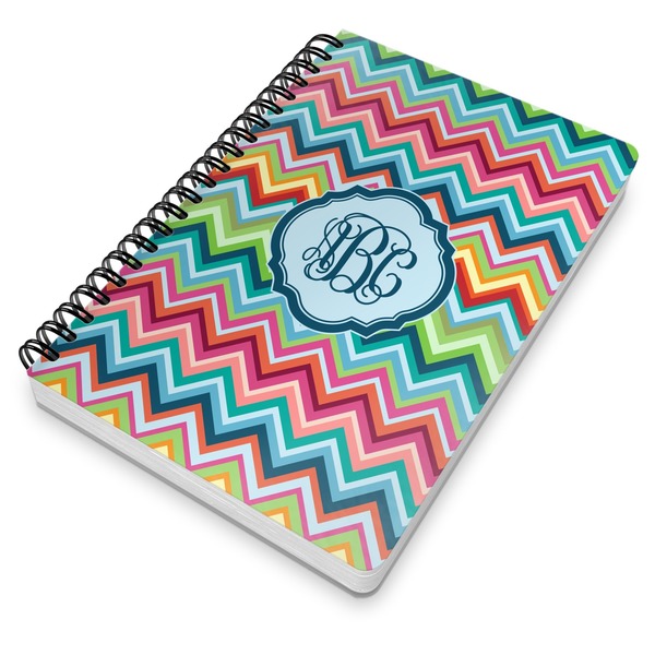 Retro Chevron Monogram Spiral Journal 7 x 10 - Main