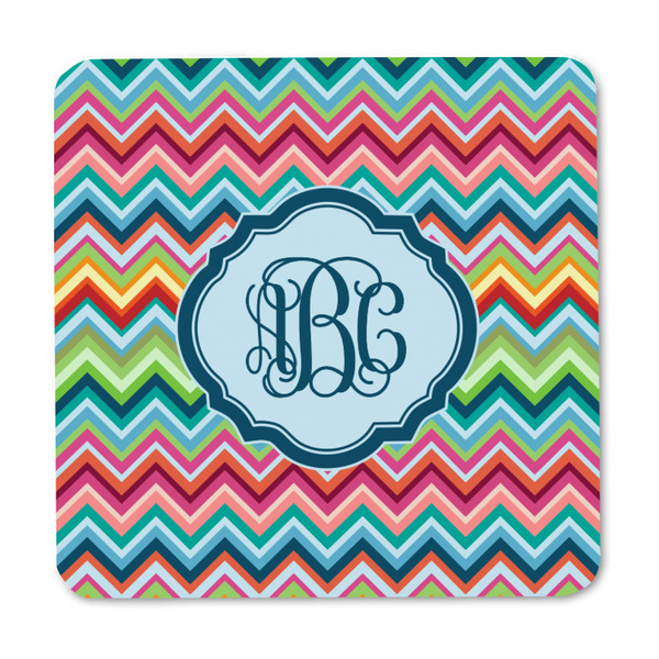 Retro Chevron Monogram Square Fridge Magnet - FRONT