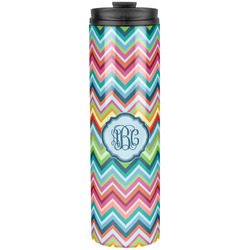 Retro Chevron Monogram Stainless Steel Skinny Tumbler - 20 oz