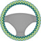 Retro Chevron Monogram Steering Wheel Cover