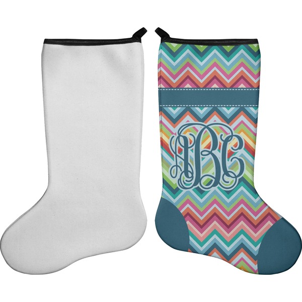 Retro Chevron Monogram Stocking - Single-Sided - Approval