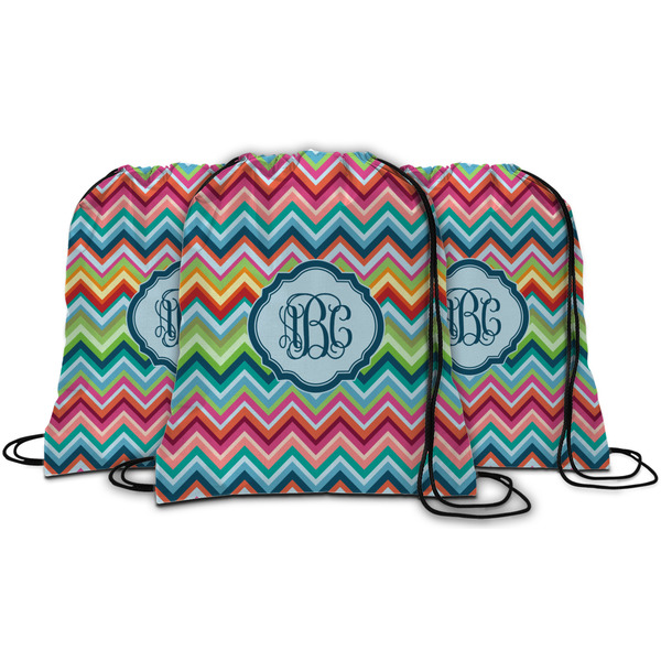 Retro Chevron Monogram String Backpack - MAIN