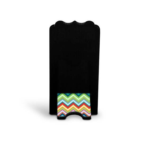 Retro Chevron Monogram Stylized Phone Stand - Back