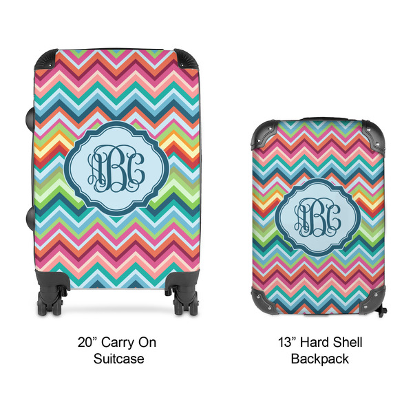 Retro Chevron Monogram Suitcase Set 4 - APPROVAL