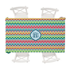 Retro Chevron Monogram Tablecloth - 58"x102" (Personalized)