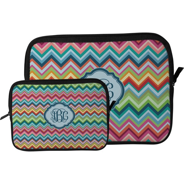 Retro Chevron Monogram Tablet Sleeve (Size Comparison)