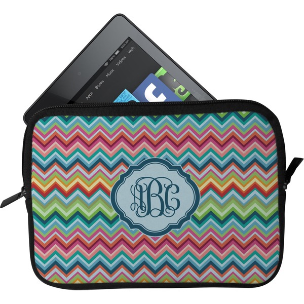 Custom Retro Chevron Monogram Tablet Case / Sleeve (Personalized)