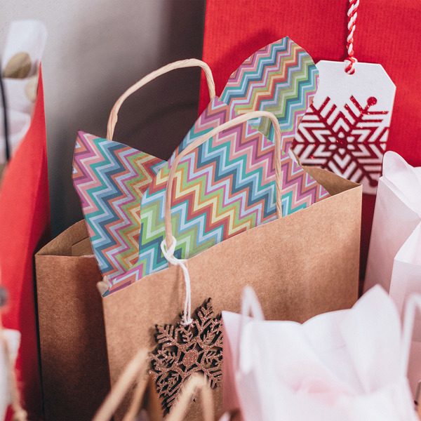 Retro Chevron Monogram Tissue Paper - In Gift Bag