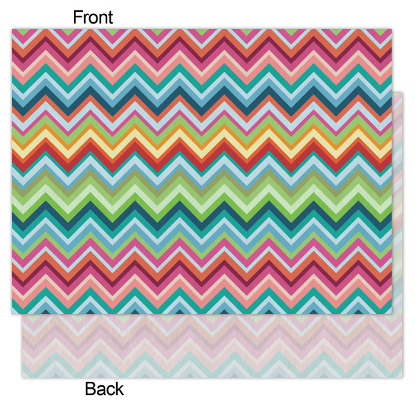 Retro Chevron Monogram Tissue Paper - Lightweight - Medium - Front & Back