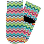 Retro Chevron Monogram Toddler Ankle Socks