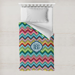 Retro Chevron Monogram Toddler Duvet Cover