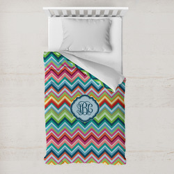 Retro Chevron Monogram Toddler Duvet Cover