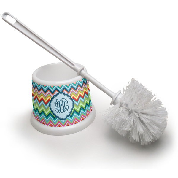Custom Retro Chevron Monogram Toilet Brush (Personalized)