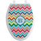 Retro Chevron Monogram Toilet Seat Decal - Elongated (Personalized)