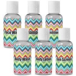 Retro Chevron Monogram Travel Bottles (Personalized)