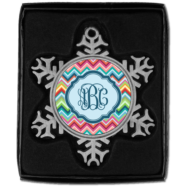 Retro Chevron Monogram Vintage Snowflake - In box