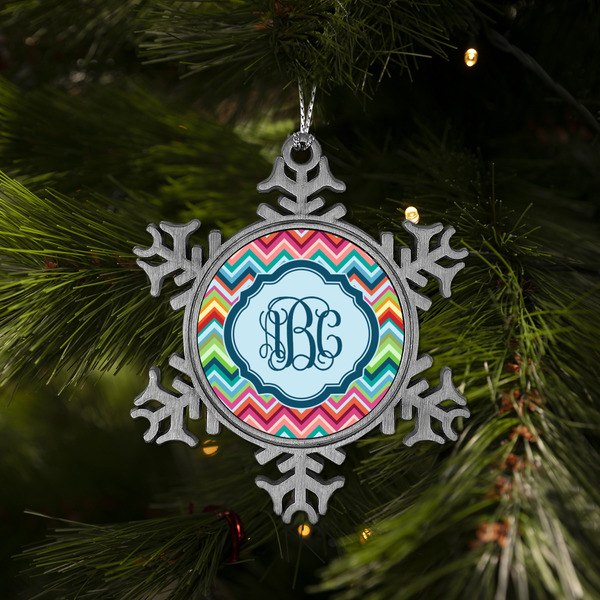 Retro Chevron Monogram Vintage Snowflake - (LIFESTYLE)