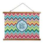 Retro Chevron Monogram Wall Hanging Tapestry - Wide
