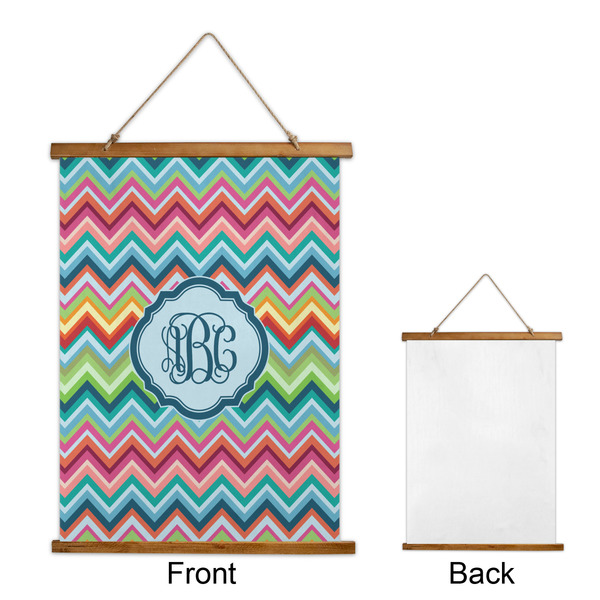 Retro Chevron Monogram Wall Hanging Tapestry - Portrait - APPROVAL