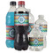 Retro Chevron Monogram Water Bottle Label - Multiple Bottle Sizes