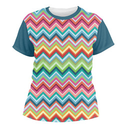 Retro Chevron Monogram Women's Crew T-Shirt